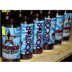 6 CANS OF ROCKSTAR SUPERSOURS + VODKA