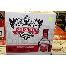 CASE OF 12 BOTTLES OF SMIRINOFF VODKA