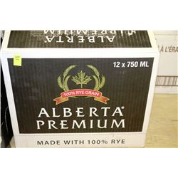 CASE OF 12 BOTTLES OF CANADIAN RYE WHISKEY