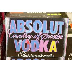 CASE OF 12 BOTTLES OF ABSOLUT VODKA