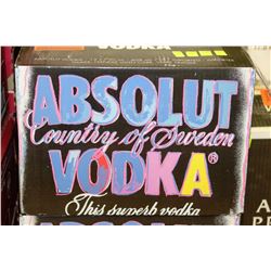 CASE OF 12 BOTTLES OF ABSOLUT VODKA