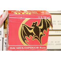CASE OF 12 BOTTLES OF BACARDI PREMIUM RUM