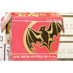 CASE OF 12 BOTTLES OF BACARDI PREMIUM RUM