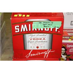 CASE OF 12 BOTTLES OF SMIRNOFF VODKA