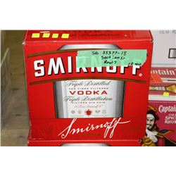 CASE OF 12 BOTTLES OF SMIRNOFF VODKA