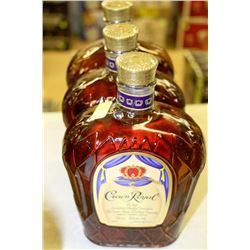 3 BOTTLES OF 750ML CROWN ROYAL