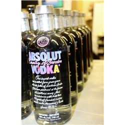 6 BOTTLES OF 750ML ABSOLUT VODKA