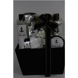 MENS WHITE MUSIC SHOWER/BATH SET