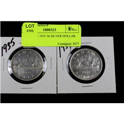 GEORGE V 1935-36 SILVER DOLLAR X2