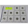 Image 1 : LOT OF 10 SILVER NICKELS 1883-1915