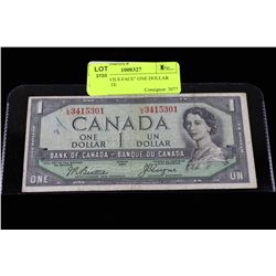 1954 "DEVILS FACE" ONE DOLLAR BANKNOTE