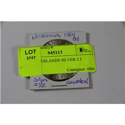 1964 NETHERLANDS SILVER 2.5 GUILDEN