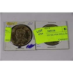 1935 CANADIAN SILVER DOLLAR X2