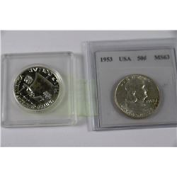 1953, 1961 USA 50 CENT PIECES