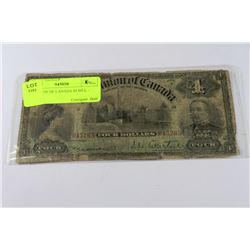 DOMINION OF CANADA $4 BILL - 1900