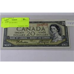 1954 CANADA $20 BILL