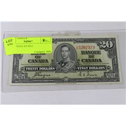 1937 CANADA $20 BILL