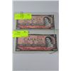 Image 1 : 1954 CANADA $2 BILL X2