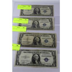 1935 USA $1 BILL X4