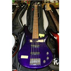 GUITAR BASS 5 STRING IBANEZ DARK BLUE WITH BAG