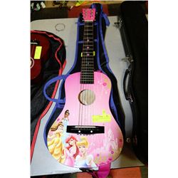 GUITAR DISNEY PINK WITH STRAP & BAG CASE
