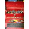 Image 1 : SMALL RED TOOLBOX WITH CONTENTS
