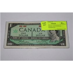 1967 CANADIAN $1 BANKNOTE