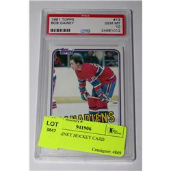 BOB GAINEY HOCKEY CARD