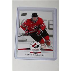 CONNOR MCDAVID WORLD JUNIORS HOCKEY CARD