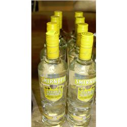 8 BOTTLES OF 750ML OF SMIRNOFF CITRUS VODKA