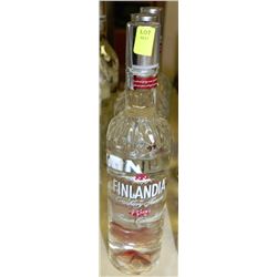 3 BOTTLES OF 750ML OF FINLANDIA CRANBERRY VODKA