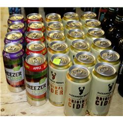 26 CANS OF ASSORTED CIDERS