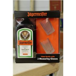 1 GIFT BOX OF 750ML OF JAGERMEISTER W/ GLASSES