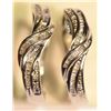 Image 1 : Sterling Silver Diamond Earrings