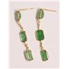 Image 1 : 14kt Gold Emerald Earrings