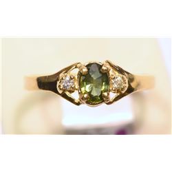 10kt Gold Alexandrite, Diamond Ring