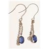 Image 2 : 14kt Gold Sapphire, Diamond Earrings