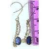 Image 3 : 14kt Gold Sapphire, Diamond Earrings