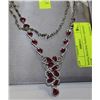 Image 1 : Sterling Silver Ruby Necklace Appraised $2250