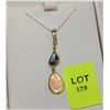 Image 1 : 14kt Gold Opal, Tanzanite, Diamond Pendant Appraisal $2050