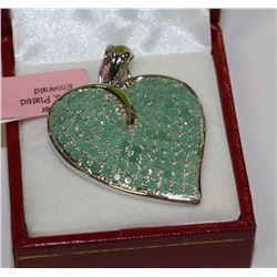 Strling Silver Emerald Pendant Appraised $1050
