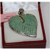 Image 1 : Strling Silver Emerald Pendant Appraised $1050