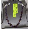 Image 1 : Sterling Silver Amethyst and Garnet Necklace
