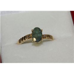 14kt Gold Alexandrite and Diamond Ring Apprasied $