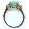 Image 4 : 14kt Gold Emerald and Diamond Ring