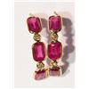 Image 1 : 14kt Gold Ruby and Diamond Earrings