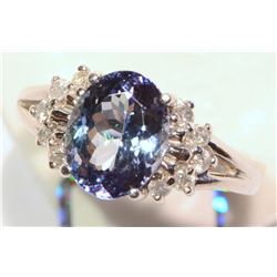 14kt Gold Tanzanite, Diamond Ring
