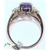 Image 3 : 14kt Gold Tanzanite, Diamond Ring