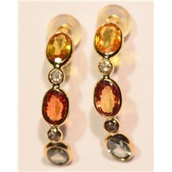 14kt Gold Sapphire Earrings