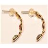 Image 2 : 14kt Gold Sapphire Earrings